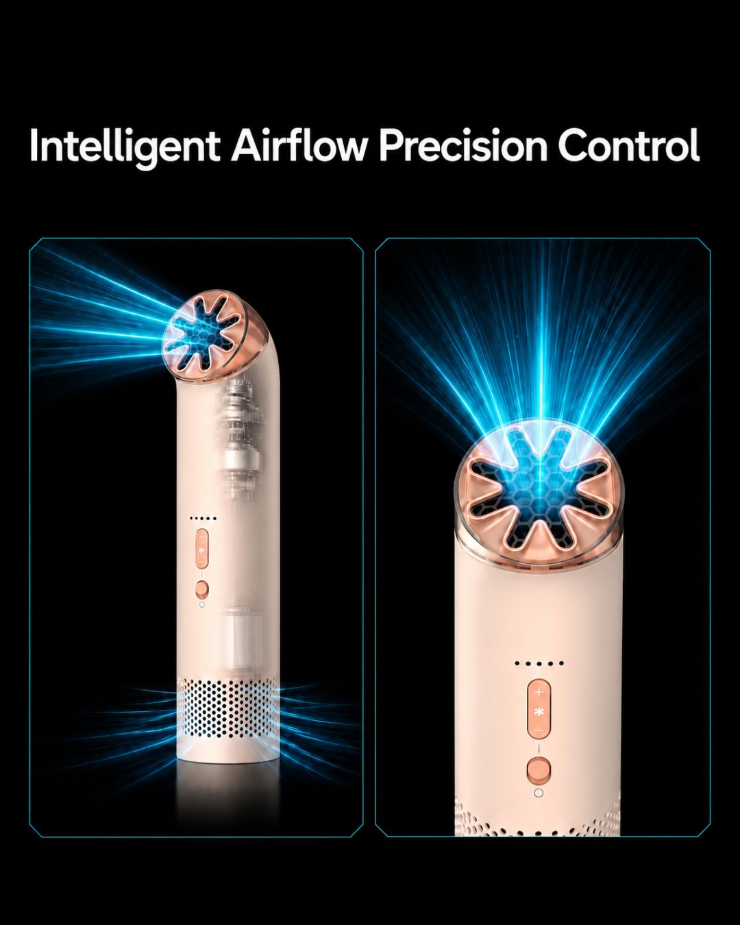 Frostiva portable fan standing on a desk